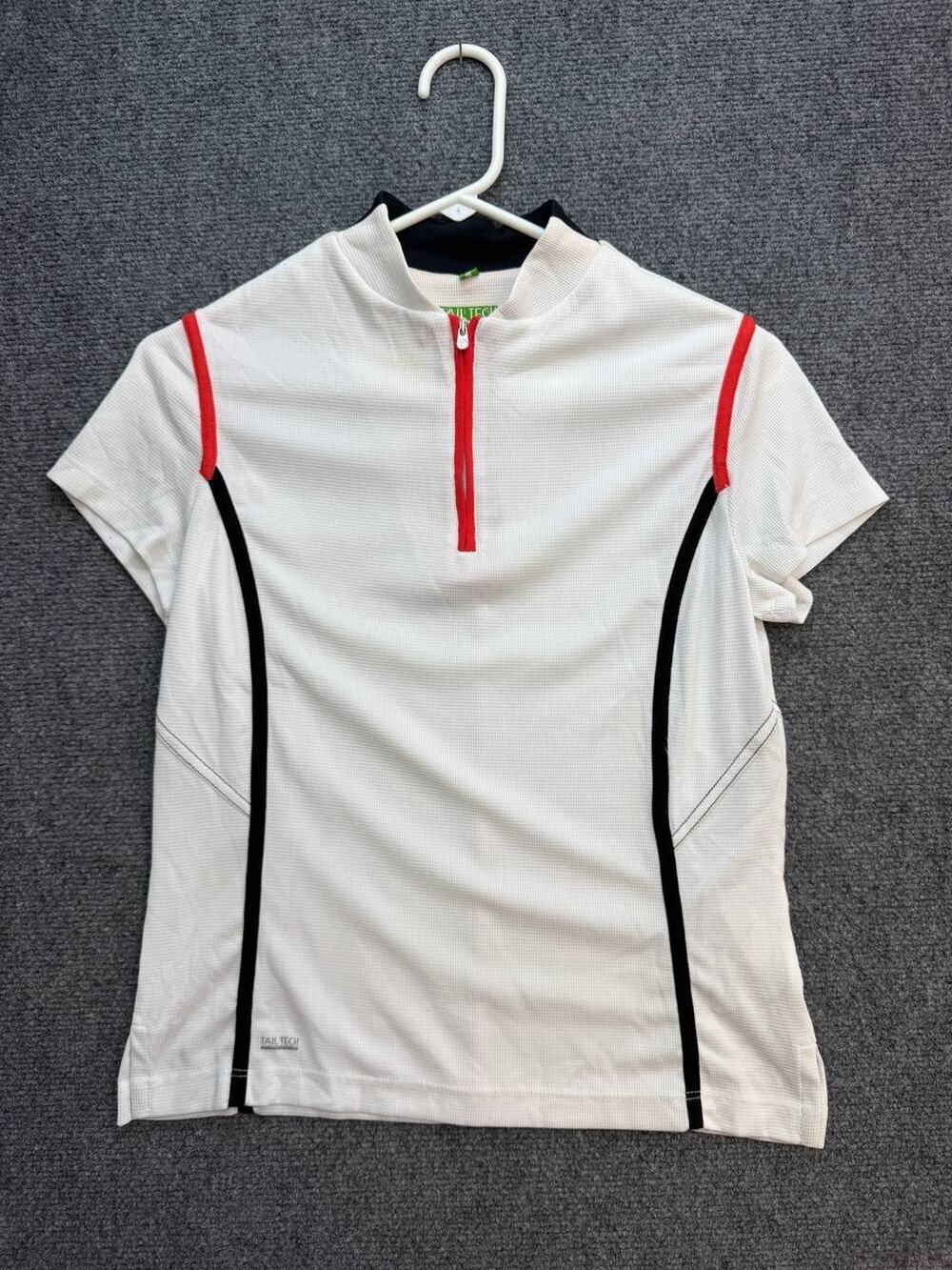 Tail Tech Performance Women's XS White Black Red Quarter Zip Athletic Top